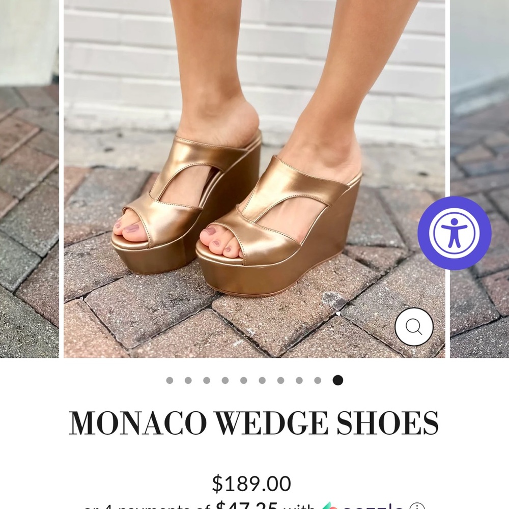 Bronze Wedge Sandals for Women
